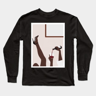 Wine and leg Long Sleeve T-Shirt